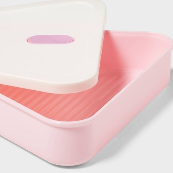 Room Essentials 4-PC Pizza Food Storage Container- Pink - Picture 3 of 6